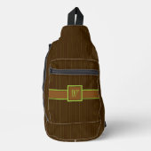 Chocolade met limoenstrepen sling bag (Voorkant)