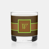 Chocolade met limoenstrepen whisky glas (Achterkant)