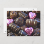 chocolade met roze folie briefkaart (Voorkant / Achterkant)