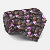 chocolade met roze folie stropdas (Opgerold)