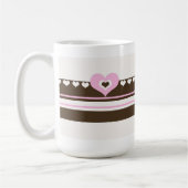 Chocolade met Roze Harten Koffiemok (Links)