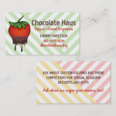 chocolade met snoep van aardbeien ontdaan van de i visitekaartje (Voorkant / Achterkant)