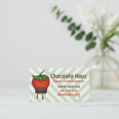 chocolade met snoep van aardbeien ontdaan van de i visitekaartje (Staand voorkant)