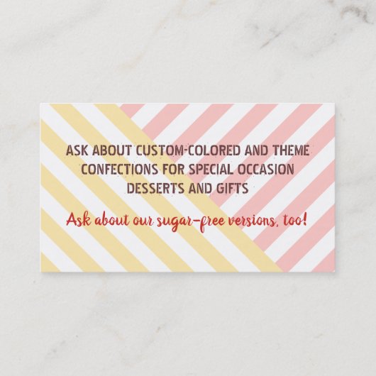 chocolade met snoep van aardbeien ontdaan van de i visitekaartje (Achterkant)