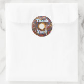 Chocolade met Sprinkles Donut Dank je Ronde Sticker (Tas)
