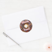 Chocolade met Sprinkles Donut Verjaardag Bedankt Ronde Sticker (Envelop)