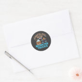 Chocolade Milk en Monster Trucks T-Shirt Ronde Sticker (Envelop)