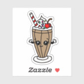 Chocolade Milkshake Cartoon Sticker (Vel)