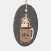 Chocolade Milkshake keramische keramische orna Keramisch Ornament (Rechts)