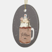 Chocolade Milkshake keramische keramische orna Keramisch Ornament (Links)