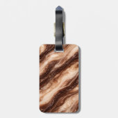 Chocolade Milkshake Marmer Textuur Bagagelabel (Achterkant verticaal)