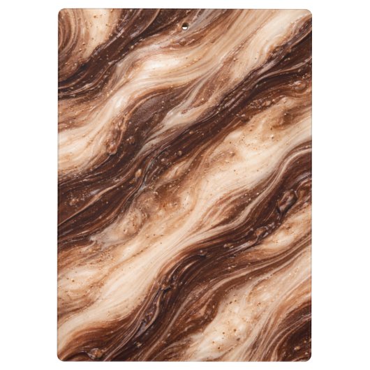 Chocolade Milkshake Marmer Textuur Klembord (Achterkant)