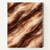 Chocolade Milkshake Marmer Textuur Notitieboek (Achterkant)