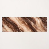 Chocolade Milkshake Marmer Textuur Yogamat (Achterkant (horizontaal))
