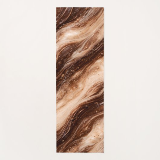 Chocolade Milkshake Marmer Textuur Yogamat (Voorkant)