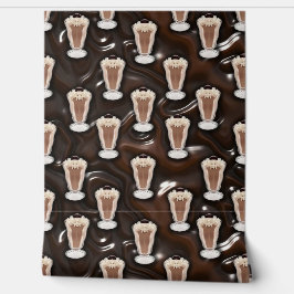 Chocolade Milkshake Patroon Behang