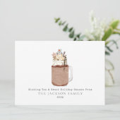 Chocolade Milkshake Sneeuwman Zoet Feestdagenkaart (Staand voorkant)