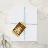 Chocolade Minimalistische Kerstboom Naam Cadeaulabel (Met Touw)