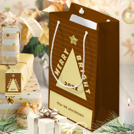 Chocolade Minimalistische Kerstboom Naam Klein Cadeauzakje