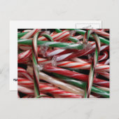 Chocolade Mint Candy Canes Vakantie Feestelijk Briefkaart (Voorkant / Achterkant)
