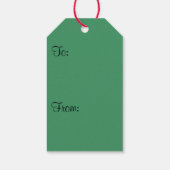 Chocolade Mint Candy Canes Vakantie Feestelijk Cadeaulabel (Achterkant)