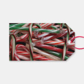 Chocolade Mint Candy Canes Vakantie Feestelijk Cadeaulabel (Voorkant (Horizontaal))