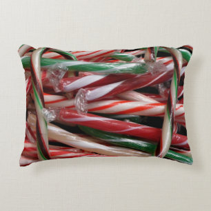 Chocolade Mint Candy Canes Vakantie Feestelijk Decoratief Kussen