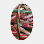 Chocolade Mint Candy Canes Vakantie Feestelijk Keramisch Ornament (Links)