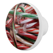 Chocolade Mint Candy Canes Vakantie Feestelijk Keramische Knop (Rechts)