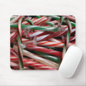 Chocolade Mint Candy Canes Vakantie Feestelijk Muismat (Met muis)