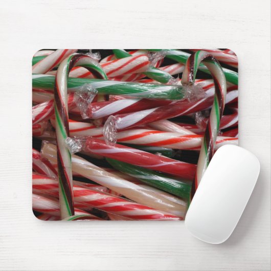 Chocolade Mint Candy Canes Vakantie Feestelijk Muismat (Met muis)