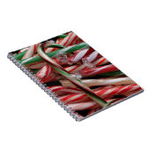 Chocolade Mint Candy Canes Vakantie Feestelijk Notitieboek (Rechterzijde)