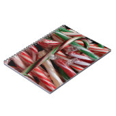 Chocolade Mint Candy Canes Vakantie Feestelijk Notitieboek (Linkerzijde)