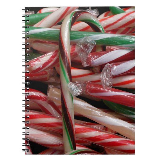 Chocolade Mint Candy Canes Vakantie Feestelijk Notitieboek (Voorkant)