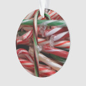 Chocolade Mint Candy Canes Vakantie Feestelijk Ornament (voorkant)