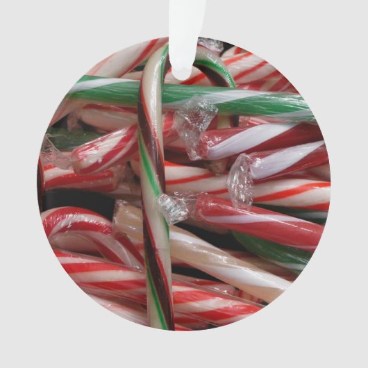 Chocolade Mint Candy Canes Vakantie Feestelijk Ornament (voorkant)