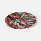 Chocolade Mint Candy Canes Vakantie Feestelijk Papieren Bordje (Gekanteld)