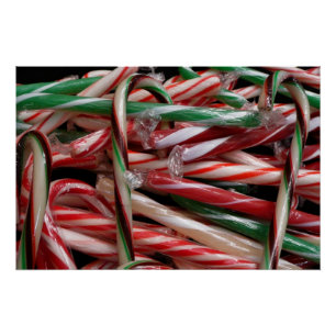 Chocolade Mint Candy Canes Vakantie Feestelijk Perfect Poster