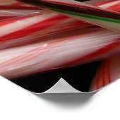 Chocolade Mint Candy Canes Vakantie Feestelijk Poster (Hoek)
