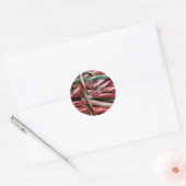Chocolade Mint Candy Canes Vakantie Feestelijk Ronde Sticker (Envelop)
