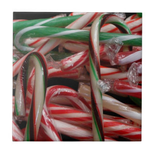 Chocolade Mint Candy Canes Vakantie Feestelijk Tegeltje