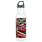 Chocolade Mint Candy Canes Vakantie Feestelijk Waterfles (Voorkant)