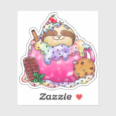 Chocolade Mint Regenboog Cream Cacao Slapen Luiaar Sticker (Vel)