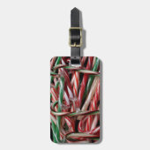 Chocolade Mint Snoepstokken Kerst Festief Bagagelabel (Voorkant verticaal)