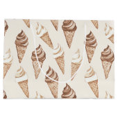 Chocolade Mocha Ice Cream Cones Verjaardag Groot Cadeauzakje (Achterkant)