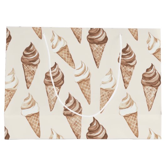 Chocolade Mocha Ice Cream Cones Verjaardag Groot Cadeauzakje (Achterkant)