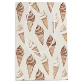 Chocolade Mocha Ice Cream Cones Verjaardag Medium Cadeauzakje (Voorkant)