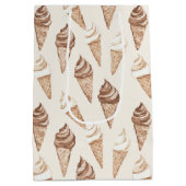 Chocolade Mocha Ice Cream Cones Verjaardag Medium Cadeauzakje (Achterkant)