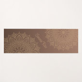 Chocolade Mocha Mandala Gradient Yogamat (Voorkant (horizontaal))