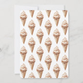 Chocolade Mocha Vanilla Ice Cream Cone Verjaardag Kaart (Achterkant)